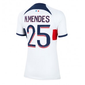Paris Saint-Germain Nuno Mendes #25 Replica Away Stadium Shirt for Women 2023-24 Short Sleeve